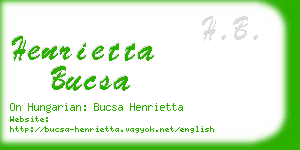 henrietta bucsa business card